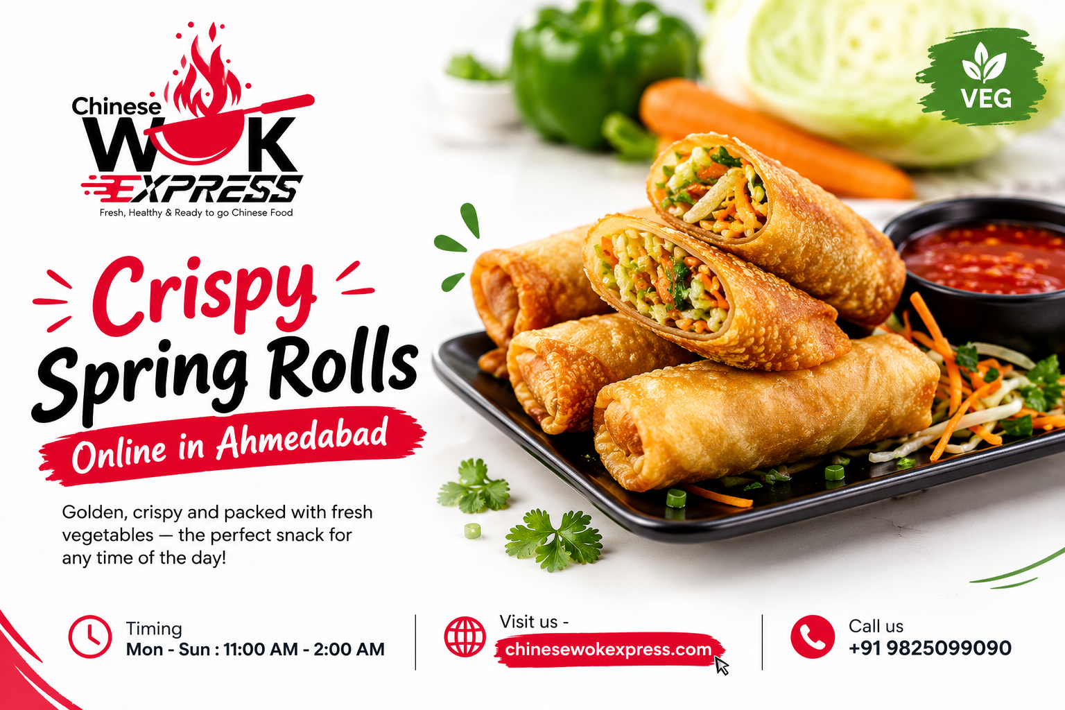 Crispy spring rolls online in Ahmedabad